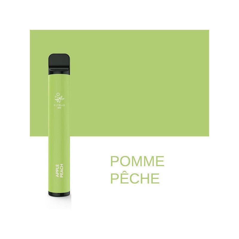 Pomme Pêche Pod Jetable Elfbar 20mg - Smok-Eure - Spécialiste de la vape