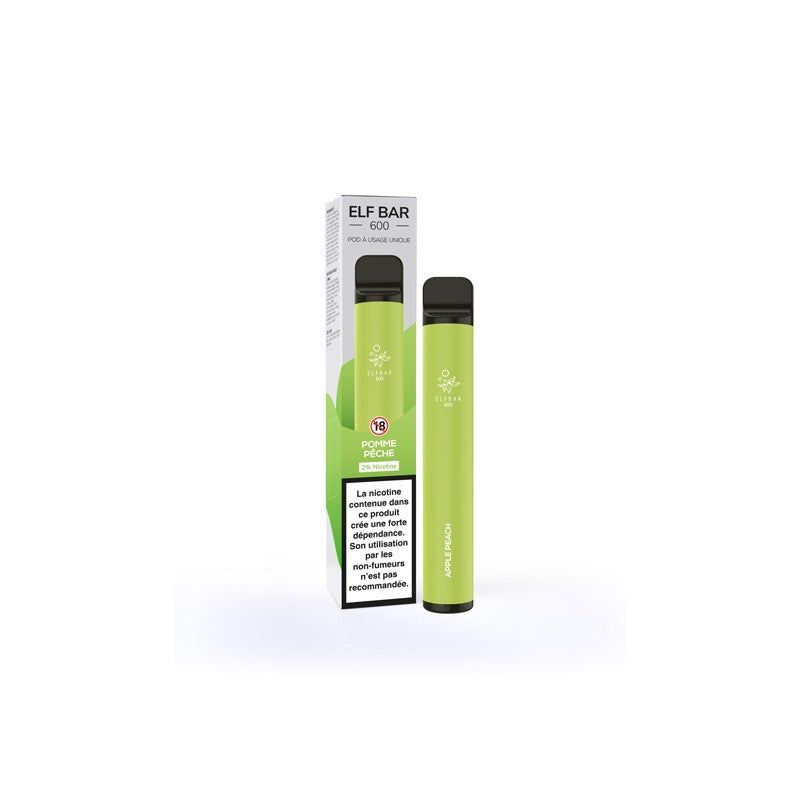 Pomme Pêche Pod Jetable Elfbar 20mg - Smok-Eure - Spécialiste de la vape