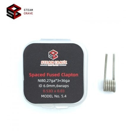 Pack 10 Spaced Fused Clapton Steam Crave